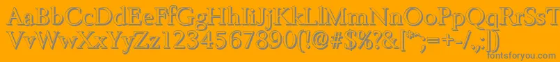 BelfastshadowRegular Font – Gray Fonts on Orange Background