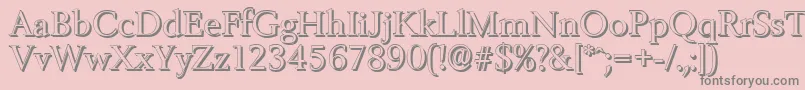 BelfastshadowRegular Font – Gray Fonts on Pink Background