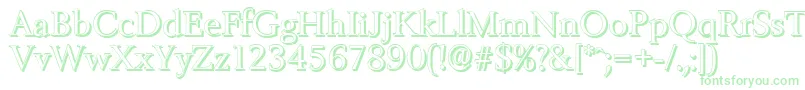 フォントBelfastshadowRegular – 緑のフォント