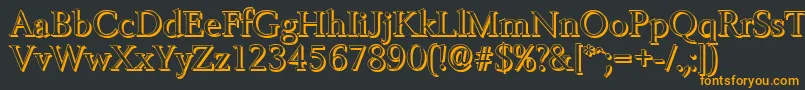 BelfastshadowRegular Font – Orange Fonts on Black Background