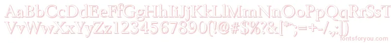 BelfastshadowRegular-Schriftart – Rosa Schriften auf weißem Hintergrund