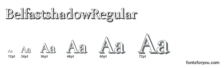 BelfastshadowRegular font sizes