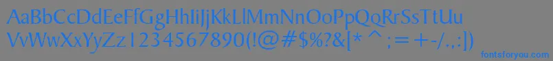 Bakrsign Font – Blue Fonts on Gray Background