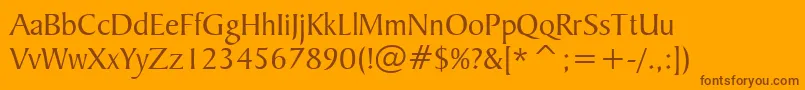 Bakrsign Font – Brown Fonts on Orange Background