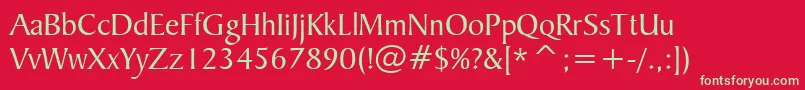 Bakrsign Font – Green Fonts on Red Background