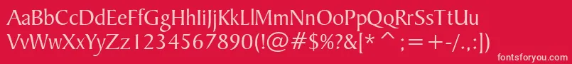 Bakrsign Font – Pink Fonts on Red Background