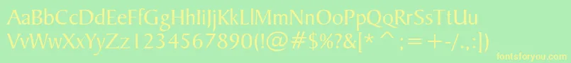 Bakrsign Font – Yellow Fonts on Green Background