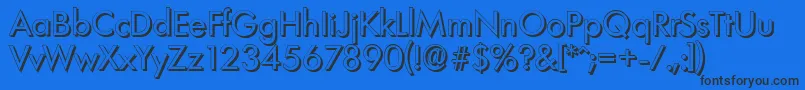 LimerickshadowRegular Font – Black Fonts on Blue Background