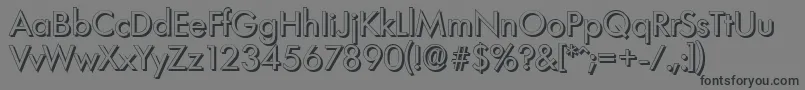 LimerickshadowRegular Font – Black Fonts on Gray Background