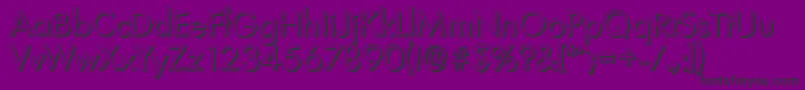 LimerickshadowRegular-Schriftart – Schwarze Schriften auf violettem Hintergrund