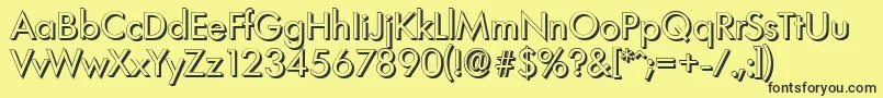 LimerickshadowRegular Font – Black Fonts on Yellow Background