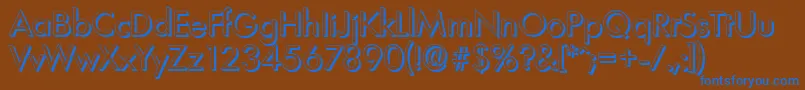 LimerickshadowRegular Font – Blue Fonts on Brown Background