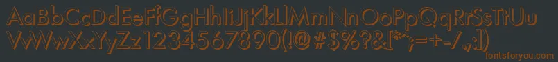 LimerickshadowRegular Font – Brown Fonts on Black Background