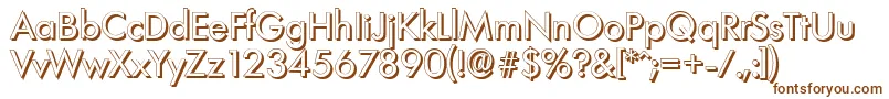 Шрифт LimerickshadowRegular – коричневые шрифты на белом фоне