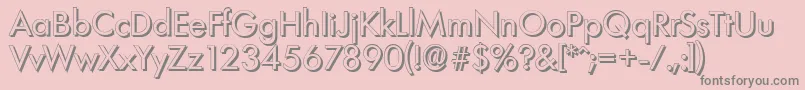 LimerickshadowRegular Font – Gray Fonts on Pink Background