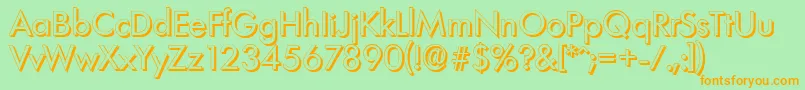 LimerickshadowRegular Font – Orange Fonts on Green Background