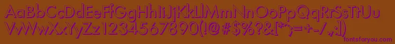 LimerickshadowRegular Font – Purple Fonts on Brown Background