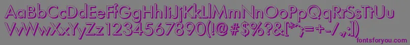 LimerickshadowRegular-fontti – violetit fontit harmaalla taustalla
