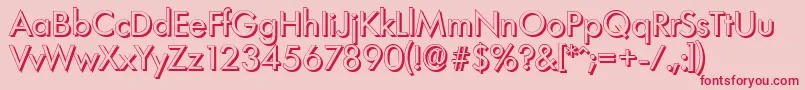 LimerickshadowRegular Font – Red Fonts on Pink Background