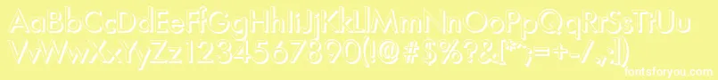 LimerickshadowRegular Font – White Fonts on Yellow Background