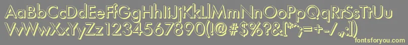 LimerickshadowRegular Font – Yellow Fonts on Gray Background