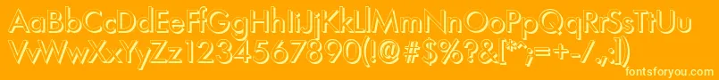 LimerickshadowRegular Font – Yellow Fonts on Orange Background