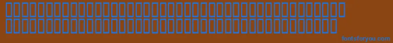 フォントCalligra – 茶色の背景に青い文字