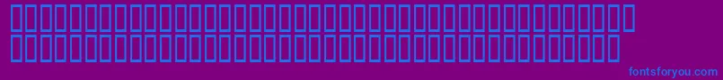 フォントCalligra – 紫色の背景に青い文字