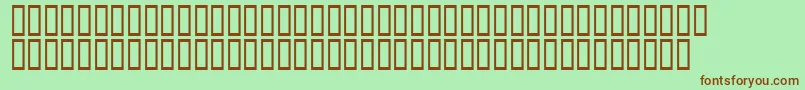 Calligra Font – Brown Fonts on Green Background