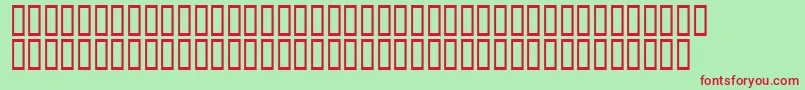 Calligra Font – Red Fonts on Green Background