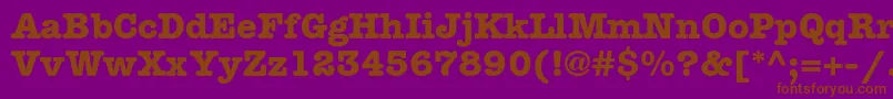 AmericantypewriterstdBold Font – Brown Fonts on Purple Background