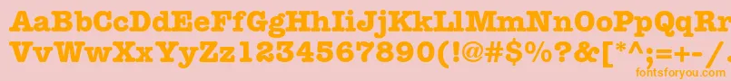 AmericantypewriterstdBold Font – Orange Fonts on Pink Background
