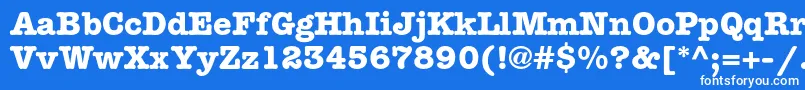 AmericantypewriterstdBold Font – White Fonts on Blue Background