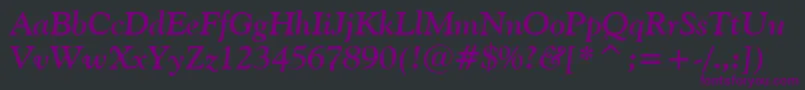 GoudyOldStyleBoldItalicBt Font – Purple Fonts on Black Background