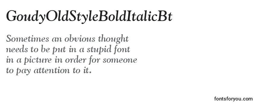 GoudyOldStyleBoldItalicBt Font