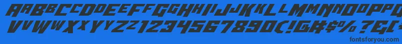 Шрифт Wbv5expand – чёрные шрифты на синем фоне