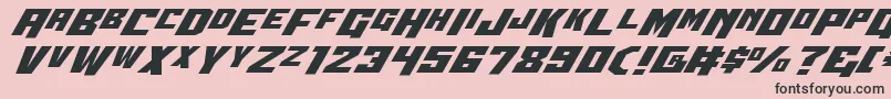 Wbv5expand-Schriftart – Schwarze Schriften auf rosa Hintergrund