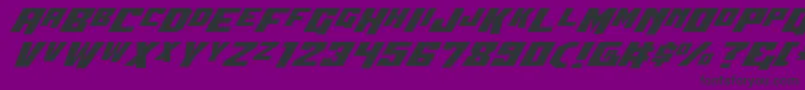 Wbv5expand-Schriftart – Schwarze Schriften auf violettem Hintergrund