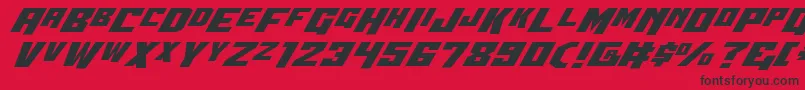 フォントWbv5expand – 赤い背景に黒い文字