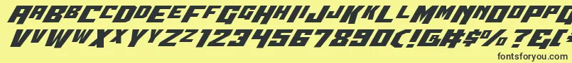 Wbv5expand Font – Black Fonts on Yellow Background