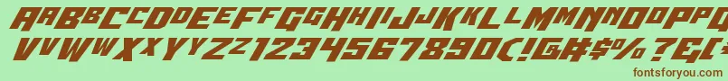 Wbv5expand Font – Brown Fonts on Green Background