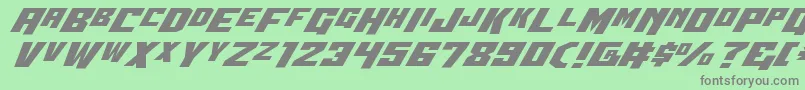 Wbv5expand Font – Gray Fonts on Green Background