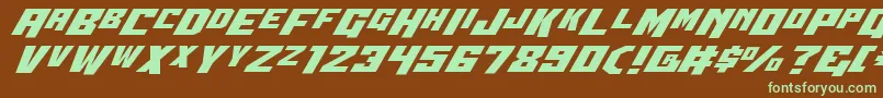 Wbv5expand Font – Green Fonts on Brown Background