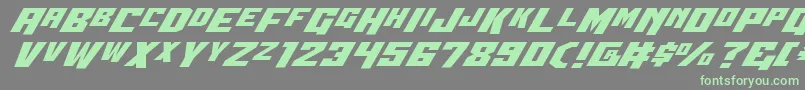 Wbv5expand-Schriftart – Grüne Schriften auf grauem Hintergrund