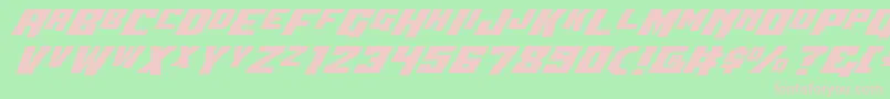 Wbv5expand Font – Pink Fonts on Green Background