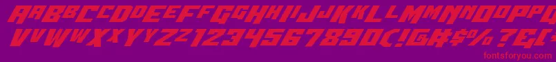 Wbv5expand Font – Red Fonts on Purple Background