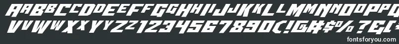 Wbv5expand-fontti – valkoiset fontit mustalla taustalla