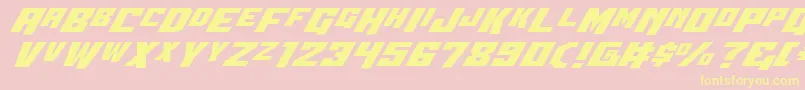 Wbv5expand Font – Yellow Fonts on Pink Background