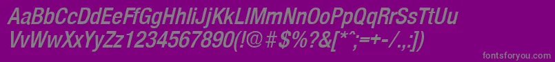 OlnovaDemiboldcondita Font – Gray Fonts on Purple Background