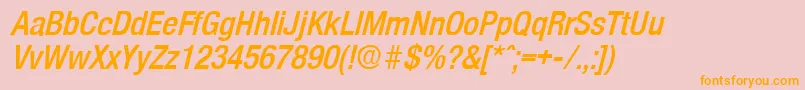 OlnovaDemiboldcondita Font – Orange Fonts on Pink Background